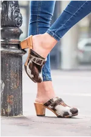 Woody GmbH Kuhfell Clogs - CLAUDIA FELL - kuhfell Sneaker Ballerinas 38 EU