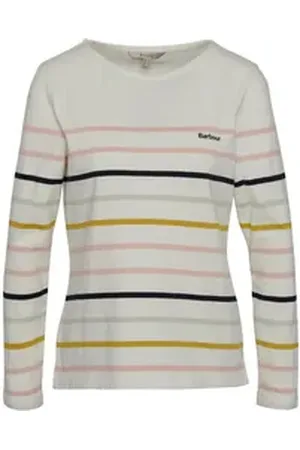 Barbour Langarmshirt Streifenshirt Hawkins weiß 18
