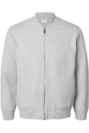SELECTED HOMME Sweatjacke - Bomber - Cardigan - SLHMACK SWEAT BOMBER grau XXL
