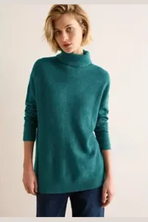 CECIL Rollkragenpullover aus softem Materialmix grün XXL (46)