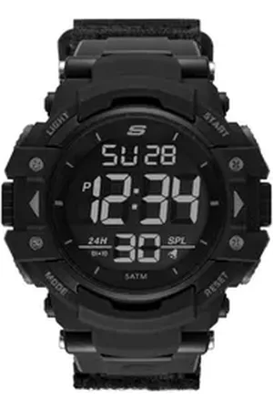 Skechers Chronograph RUHLAND SR1037, Quarzuhr, Armbanduhr, Herren, digital, Polyurethanband, Stoppfunktion schwarz