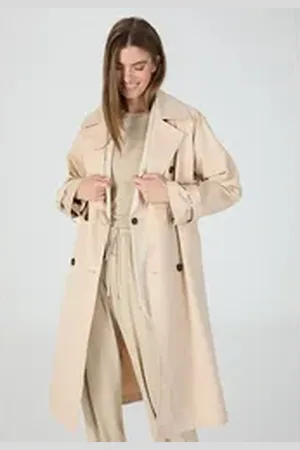 Marc Aurel Trenchcoat aus schimmerndem Baumwoll-Mix 38
