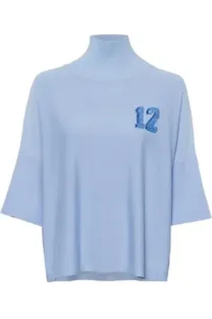Marc Aurel Stehkragenpullover blau 42
