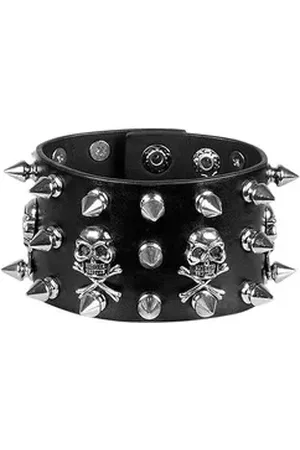 Boland Armband Nietenarmband Totenkopf schwarz