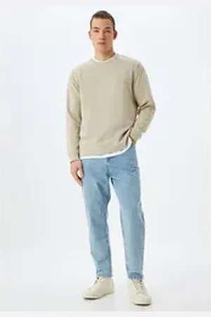 Koton Loose-fit-Jeans Normale Leibhöhe Loose blau 30/32