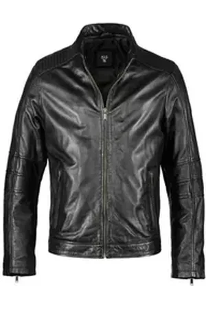 H.I.S H.I.S Lederjacke (1-St) mit Stehkragen schwarz 58