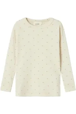NAME IT Langarmshirt NMFGAGO LS SLIM TOP LIL weiß 110