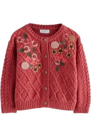 Next Strickjacke Bestickte Strickjacke (1-tlg) rot 62-68 (3-6 Mon.)
