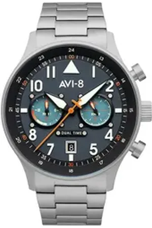 Avi-8 Quarzuhr AV-4088-22 Carey Dual Time Herrenuhr 44mm 5ATM AV-4088-22 Carey Dual Time Herrenuhr 44mm 5ATM