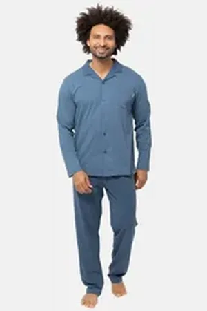 Ammann Pyjama Tic Tac (Set, 2 tlg) Pyjama - Baumwolle - Atmungsaktiv blau 52