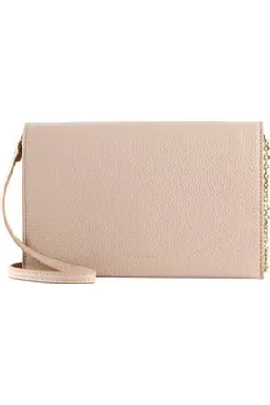 Coccinelle Clutch Mini Bag, aus echtem Rindsleder beige