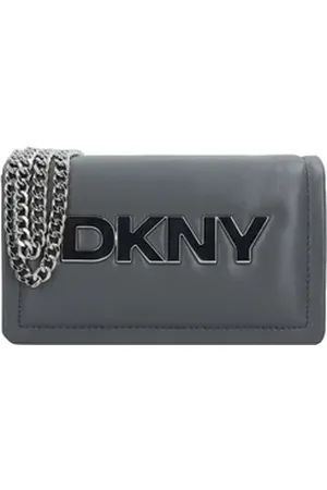 DKNY Clutch Maggie, Polyurethan grau
