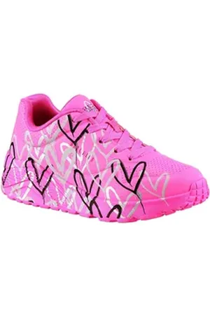 Skechers UNO LITE-METALLIC LOVE Sneaker, Keil,-Schnürschuh, Skech-Air Funktion, Größenschablone zum Download rosa 32 EU