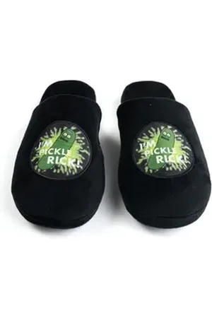 UNITED LABELS ® Rick and Morty Hausschuhe I ́m Pickle Rick! Slipper Pantoffeln Hausschuh schwarz 44-45