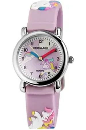 Excellanc Quarzuhr EX0438 Kinderarmbanduhr mit Silikonarmband (EX0438), Einhorn, Kinder Armbanduhr