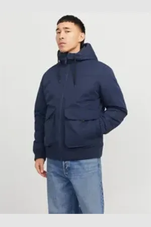 JACK & JONES Bomberjacke JJCONSTRUCT BOMBER blau L
