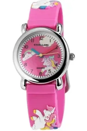 Excellanc Quarzuhr EX0438 Kinderarmbanduhr mit Silikonarmband (EX0438), Einhorn, Kinder Armbanduhr