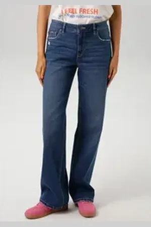 Aniston Straight-Jeans mit trendig weitem Bein - NEUE KOLLEKTION blau 48