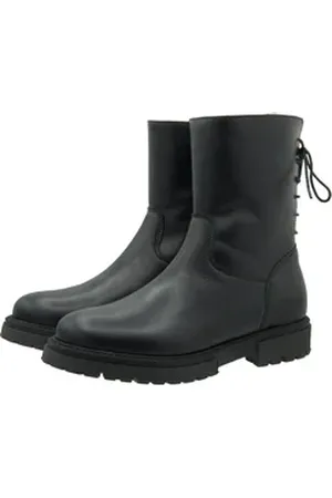 Dianetti Stiefel 9973 Winter Boots Leder Lammfell Schwarz Schnürstiefelette EUR 39