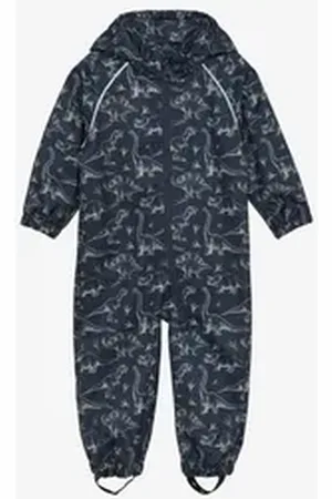 Minymo Softshelloverall Boy Softschell suit Dino blau 86