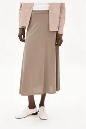 Armedangels Maxirock ILENIAA LARAA Damen (1-tlg., Loose Fit) Jerseyrock aus TENCELTM Lyocell Mix braun S/36