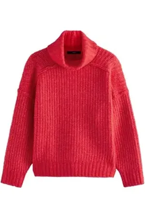 Next Rollkragenpullover Grobgestrickter Rollkragenpullover mit Alpaka (1-tlg) rot S