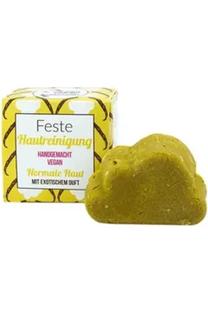 Lamazuna Gesichts-Reinigungscreme Feste Hautreinigung - Exotischer Duft, normale Haut 25g