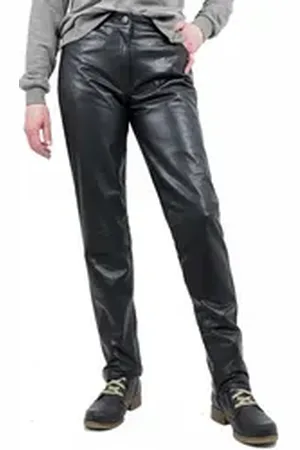 Mark Maddox Lederhose - Damen Lederhose Lammnappa schwarz schwarz 36