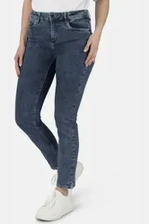 Stooker Women 5-Pocket-Jeans Zermatt Fashion Straight Fit Straight Fit Casual Acid Wash Denim Jeans für Damen blau 42