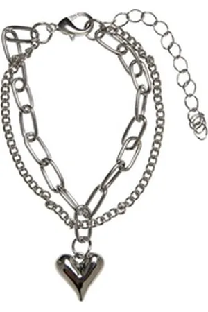 Urban classics Armband Unisex Heart Icon Layering Bracelet silberfarben L/XL