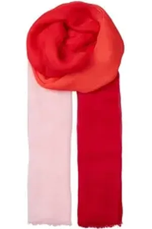 Beck Söndergaard Modeschal Ombria Mowo Schal Damen in Rot – Sommerschal mit, Color-Block Print 130x180 cm rot 130,0000000000000 cm x 180,0000000000000 cm
