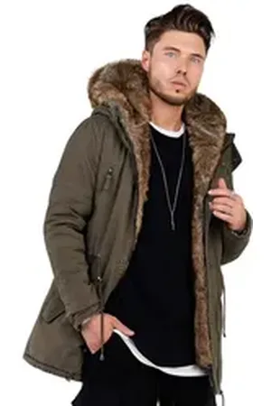 Soul Star Parka MJDAKOTA Herren Winterjacke Wintermantel Steppjacke mit Kapuze grün M