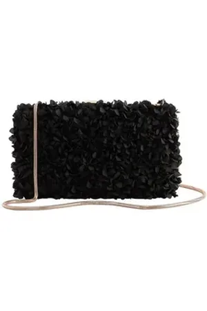 Next Clutch Kastenförmige Clutch mit Ansteckblume (1-tlg) schwarz