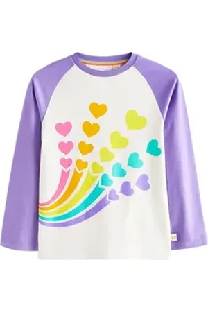 Little Bird Langarmshirt buntes Langarmshirt (1-tlg) lila 134-140 (9-10 J.)