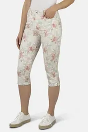 Stooker Women 7/8-Jeans Print Capri Skinny Fit Skinny Fit Casual Clean Wash Denim Jeans Magic Shape Effekt für Damen bunt 40