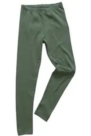 Hermko Leggings 2726 Kinder Legging unisex aus 100% Bio-Baumwolle Mädchen u. Jungen grün 140