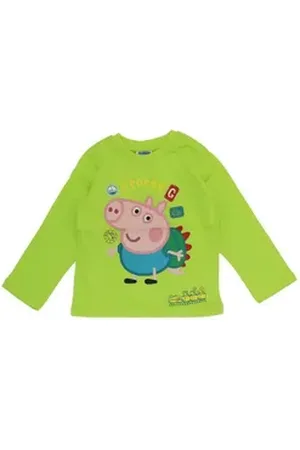 Peppa Pig Langarmshirt Peppa George in verschiedenen Farben und Größen grün 98
