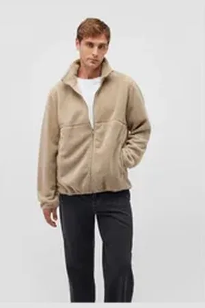 Mavi Longpullover FULL ZIP SWEATSHIRT Jacke mit Teddystoff braun L