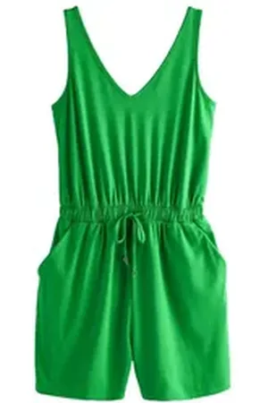 Next Playsuit Jersey-Einteiler mit V-Ausschnitt (1-tlg) grün 96 (GB: 20 Tall)