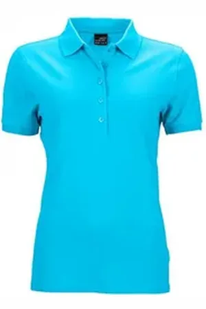 James & Nicholson Poloshirt Damen Elastic Polo Piqué / Taillierter Schnitt XXL