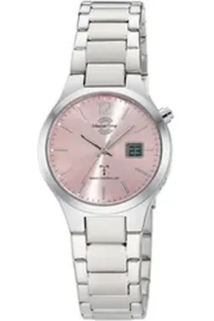 Master Time Funkuhr Funk-Armbanduhr Lady Line Rosa
