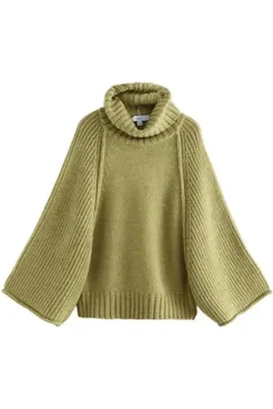 Next Strickponcho Strickponcho mit Rollkragen (1-tlg) grün L