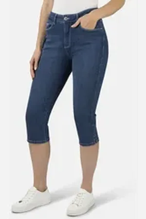 Stooker Women 7/8-Jeans Tahiti Denim Capri Slim Fit Capri Slim Fit Casual Clean Wash Denim Jeans für Damen blau 40