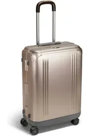 ZERO halliburton Hartschalen-Trolley Pursuit Aluminium, 4 Rollen, Aluminium braun