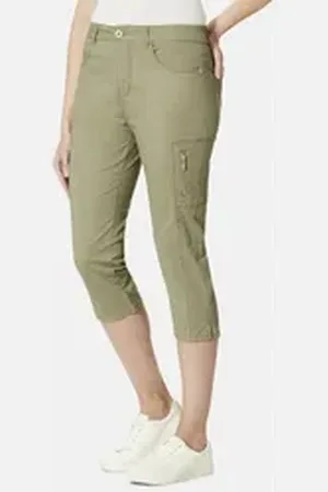 Stooker Women 7/8-Hose Tahiti Fashion Capri Slim Fit Capri Slim Fit Casual Clean Wash Twill Coloured für Damen grün 46