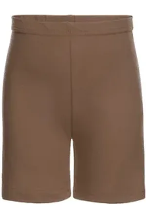 Ladeheid Leggings Mädchen Kurze Leggings aus Baumwolle LAMA07 (1-tlg) elastischer Bund beige|braun 152-158
