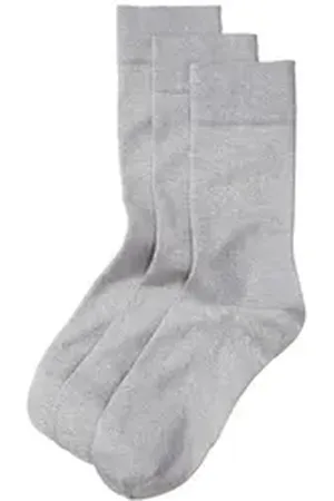 hessnatur Socken im 3er-Pack aus Bio-Baumwolle (3-Paar) grau 40-42