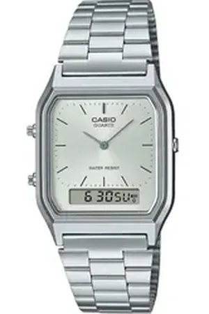 Casio TIMELESS COLLECTION Mechanische Uhr Edgy Collection Armbanduhr, 2. Zeitzone grau