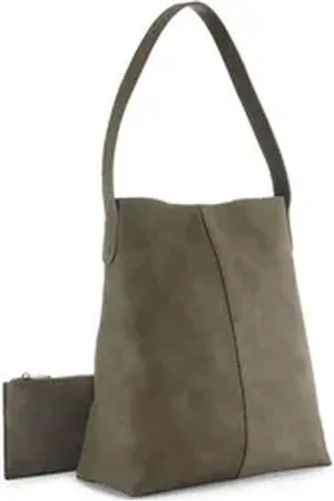 vivance collection Shopper Schultertasche (2-tlg), mit kleiner Innentasche, Handtasche, Damentasche VEGAN grün