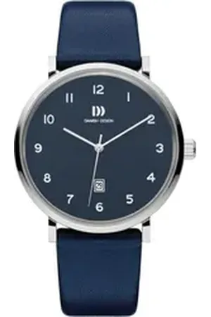 Danish Design Quarzuhr Herren Armbanduhr YUKON IQ22Q1216 blau D. 41mm Lederband blau